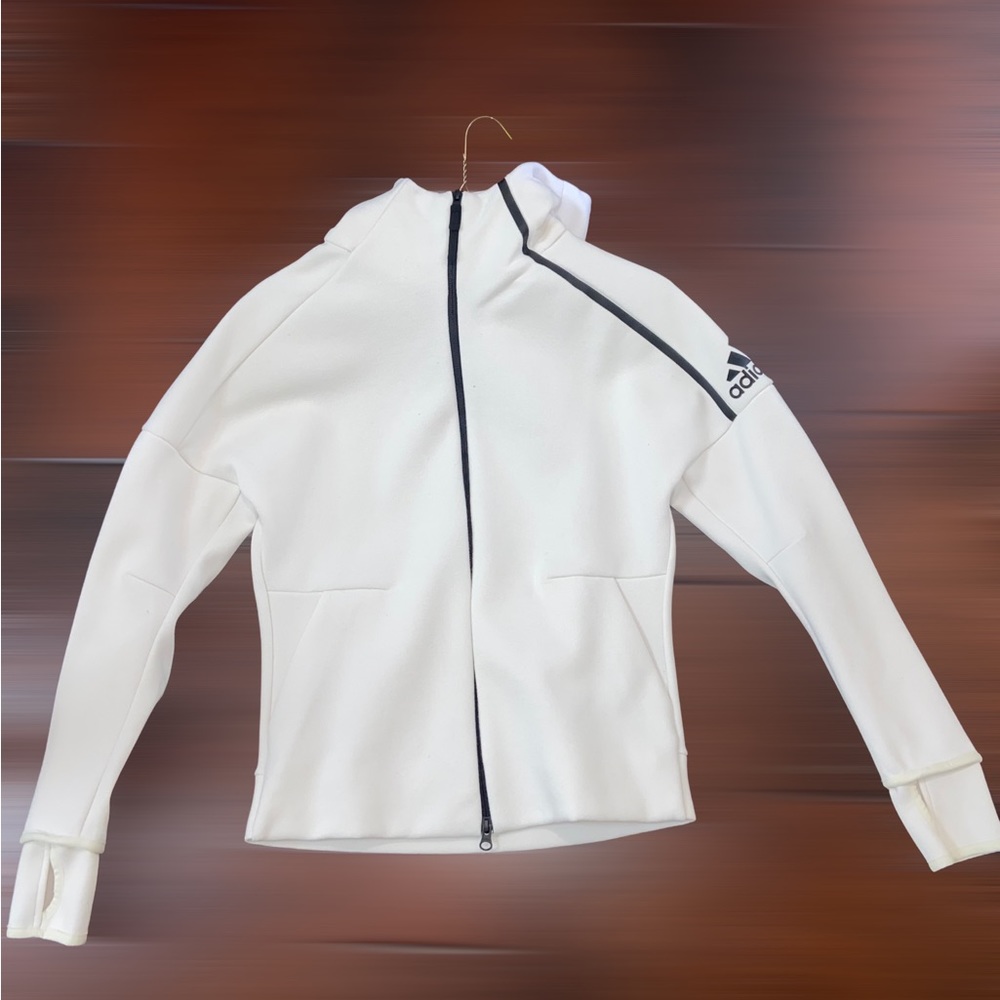 Adidas white sweater hoodie